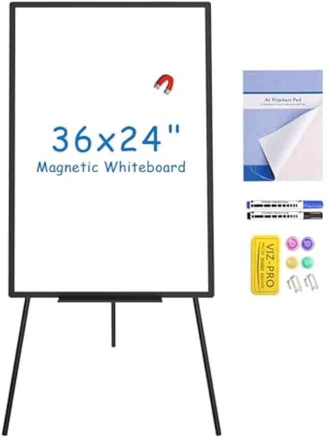 Мольберт для магнитной доски 36x24 дюймов, портативная доска для сухого стирания с регулируемой высотой для школы, офиса, дома
Мольберт для магнитной доски 36x24 дюймов, портативная доска для сухого стирания с регулируемой высотой для школы, офиса, дома