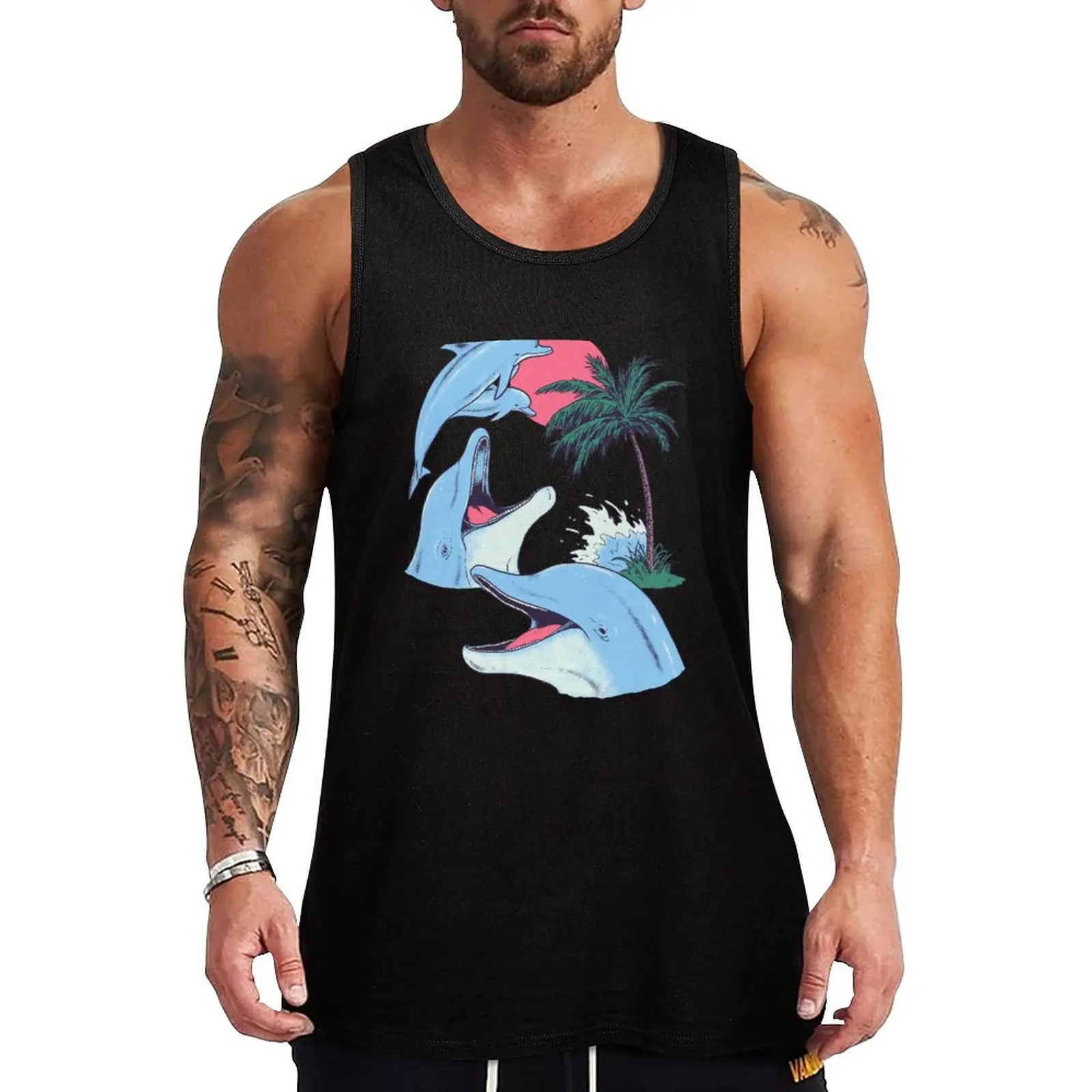 Four Dolphin Palm Tree Tank Top Abstract Graphic Tank Top Art Print Sleeveless
Four Dolphin Palm Tree Tank Top Abstract Graphic Tank Top Art Print Sleeveless