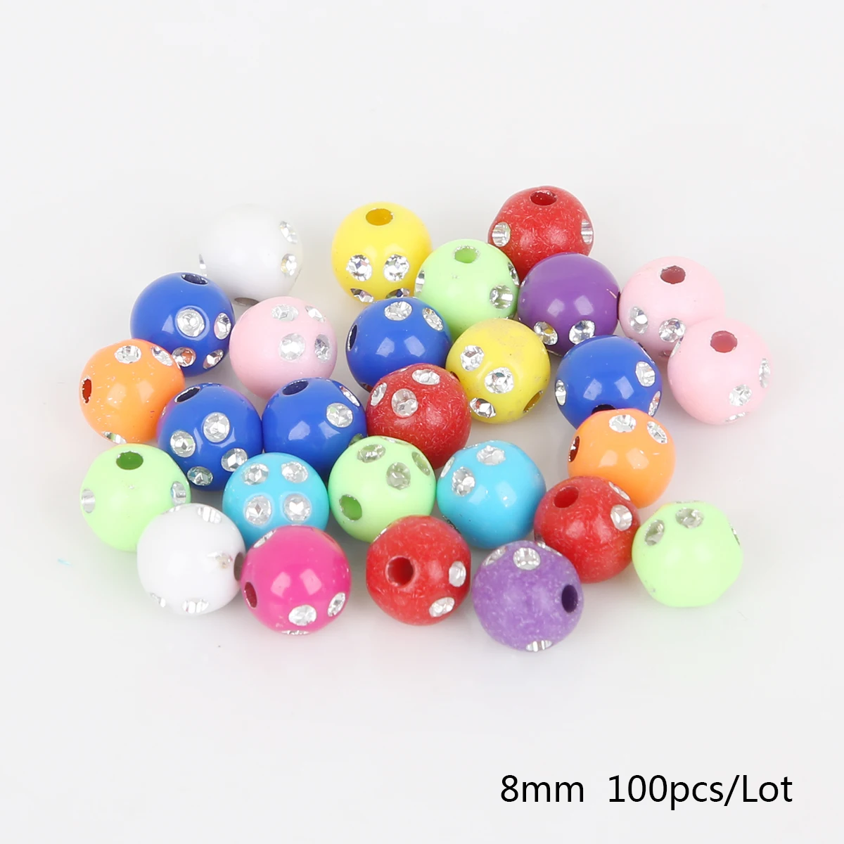 100pcs Colorful Rhinestone Acrylic Beads Round Big Hole Loose Beads For Jewelry Findings DIY Girls Kids Hair Tie Decor Beads
100pcs Colorful Rhinestone Acrylic Beads Round Big Hole Loose Beads For Jewelry Findings DIY Girls Kids Hair Tie Decor Beads