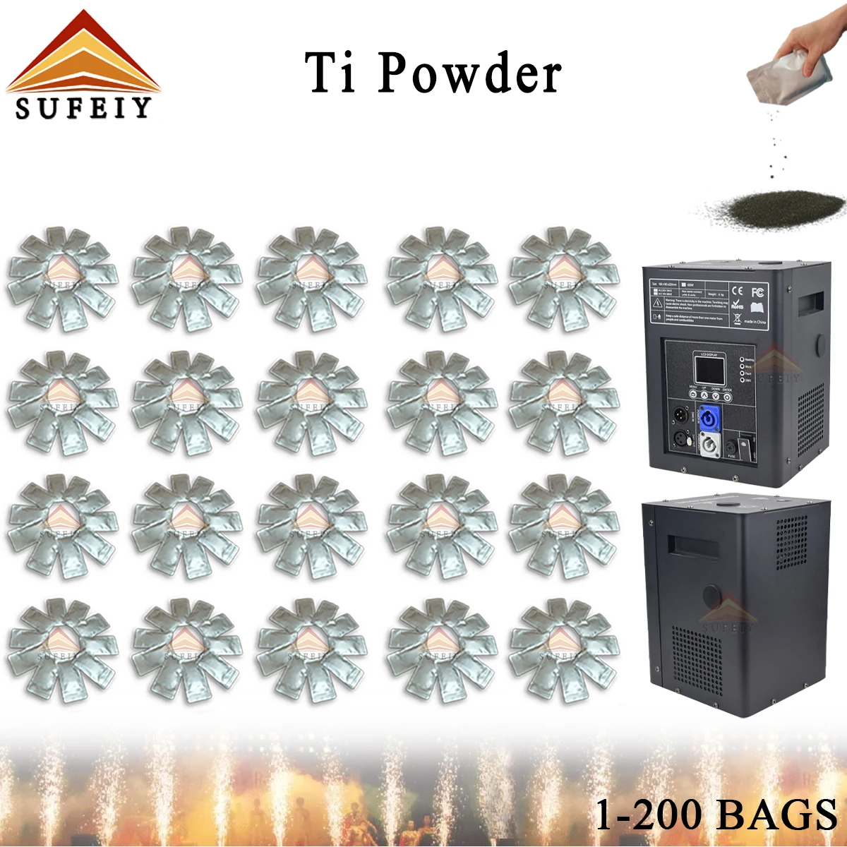 200g Ti Powder Cold spark Sparkular Pyrotechnics Machine Stage Effects For Disco Dj Bar Wedding Party In/Outdoor 1-200Bags 0 Tax
200g Ti Powder Cold spark Sparkular Pyrotechnics Machine Stage Effects For Disco Dj Bar Wedding Party In/Outdoor 1-200Bags 0 Tax
