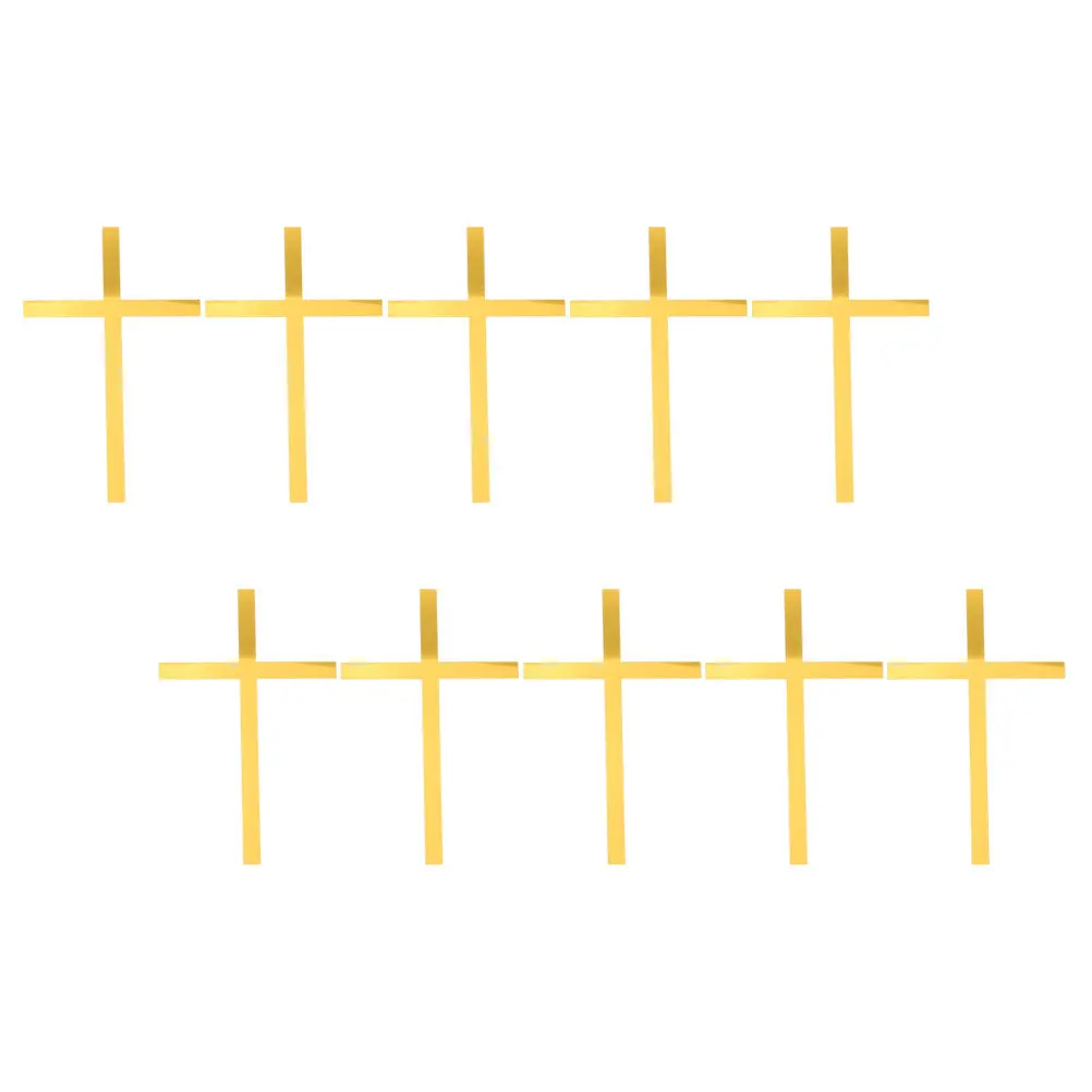 10pcs Golden Cross Cake Decorations Baptism Holy Communion Party Supplies Acrylic Cross Cupcake Toppers Wedding Shower Picks 
10pcs Golden Cross Cake Decorations Baptism Holy Communion Party Supplies Acrylic Cross Cupcake Toppers Wedding Shower Picks