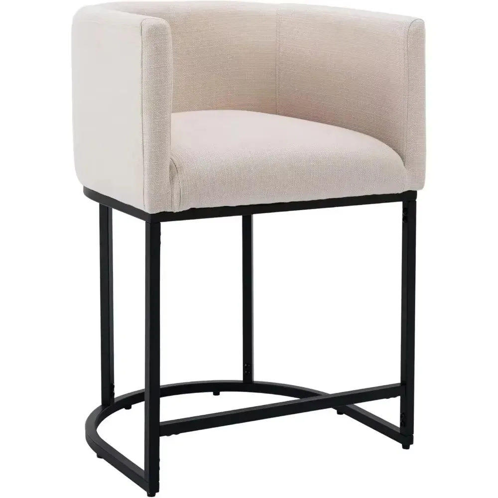 Modern Counter Height Linen Fabric Upholstered Counter Stools, 24 '' Kitchen Island Stool with Black Tubular Frame,Cream
Modern Counter Height Linen Fabric Upholstered Counter Stools, 24 '' Kitchen Island Stool with Black Tubular Frame,Cream