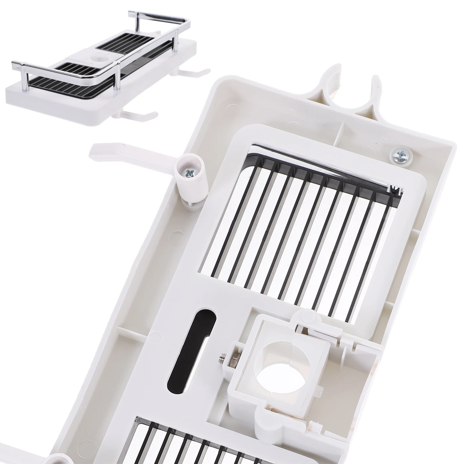Shower Storage Mounted No Drill Material Bathroom Organizer Tray Hollow Design Space Saver Toothpaste Cloth
Shower Storage Mounted No Drill Material Bathroom Organizer Tray Hollow Design Space Saver Toothpaste Cloth