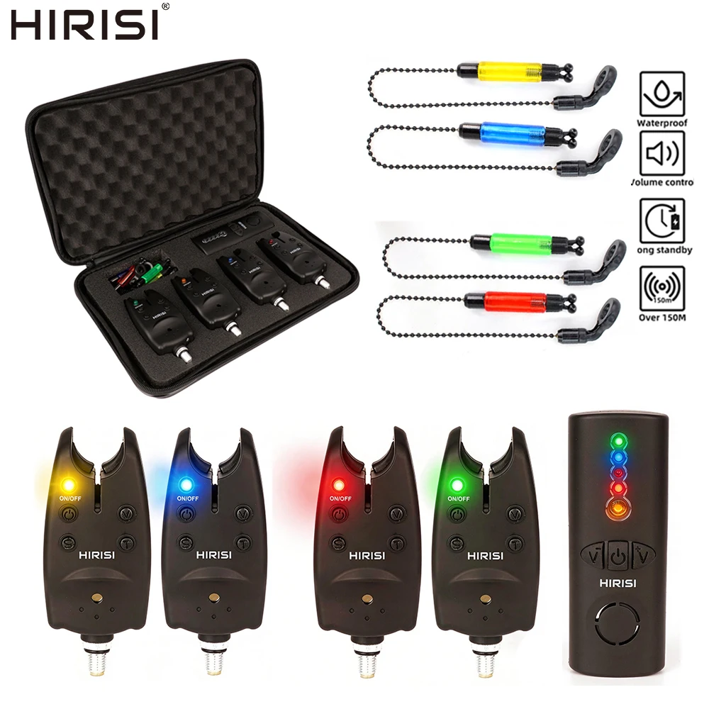 Hirisi 4+1 Wireless Carp Fishing Alarm Set Waterproof Bite Indicator with LED Swingers Carry Case Night Fishing Tackle Kit
Hirisi 4+1 Wireless Carp Fishing Alarm Set Waterproof Bite Indicator with LED Swingers Carry Case Night Fishing Tackle Kit