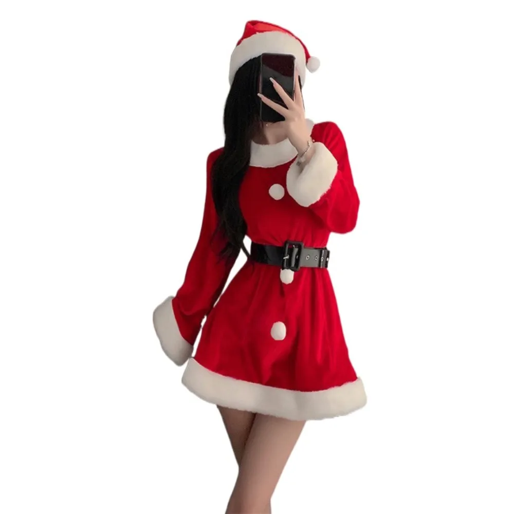 Fashion Plush Christmas Dress New Year Sweet Red Dress Suit Slim Fit High Waist Long Sleeve Nightwear Gifts
Fashion Plush Christmas Dress New Year Sweet Red Dress Suit Slim Fit High Waist Long Sleeve Nightwear Gifts
