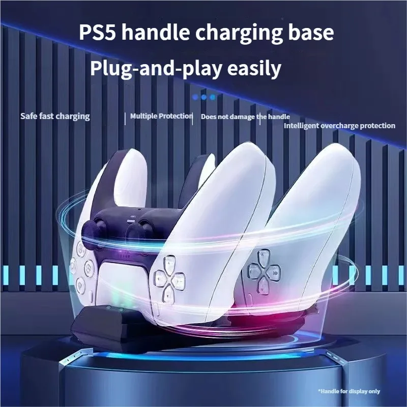 Dual base Fast Charger Wireless Controller Charging Dock Station USB Type-C for Sony PS5 Joystick for PS5 Gamepad Accessories
Dual base Fast Charger Wireless Controller Charging Dock Station USB Type-C for Sony PS5 Joystick for PS5 Gamepad Accessories