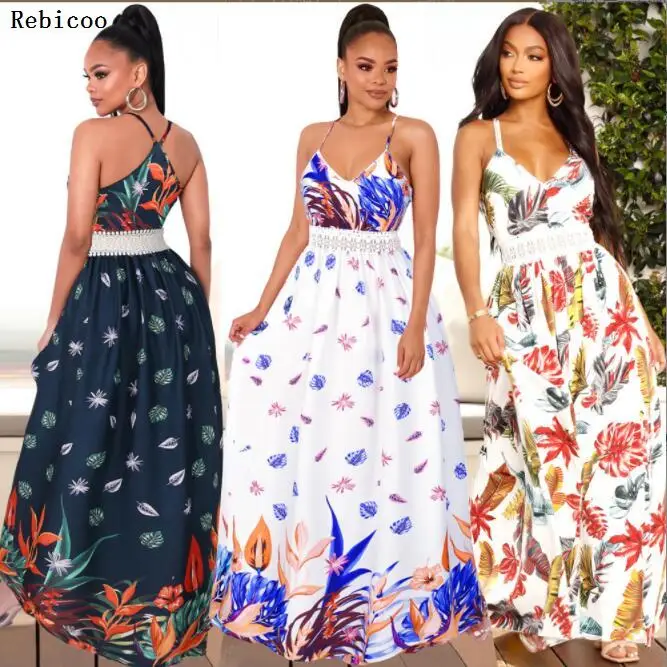 Women Summer Sexy Bohemian Beach Dresses Fashion Elegant Loose Print Strapless Maxi Dress
Women Summer Sexy Bohemian Beach Dresses Fashion Elegant Loose Print Strapless Maxi Dress