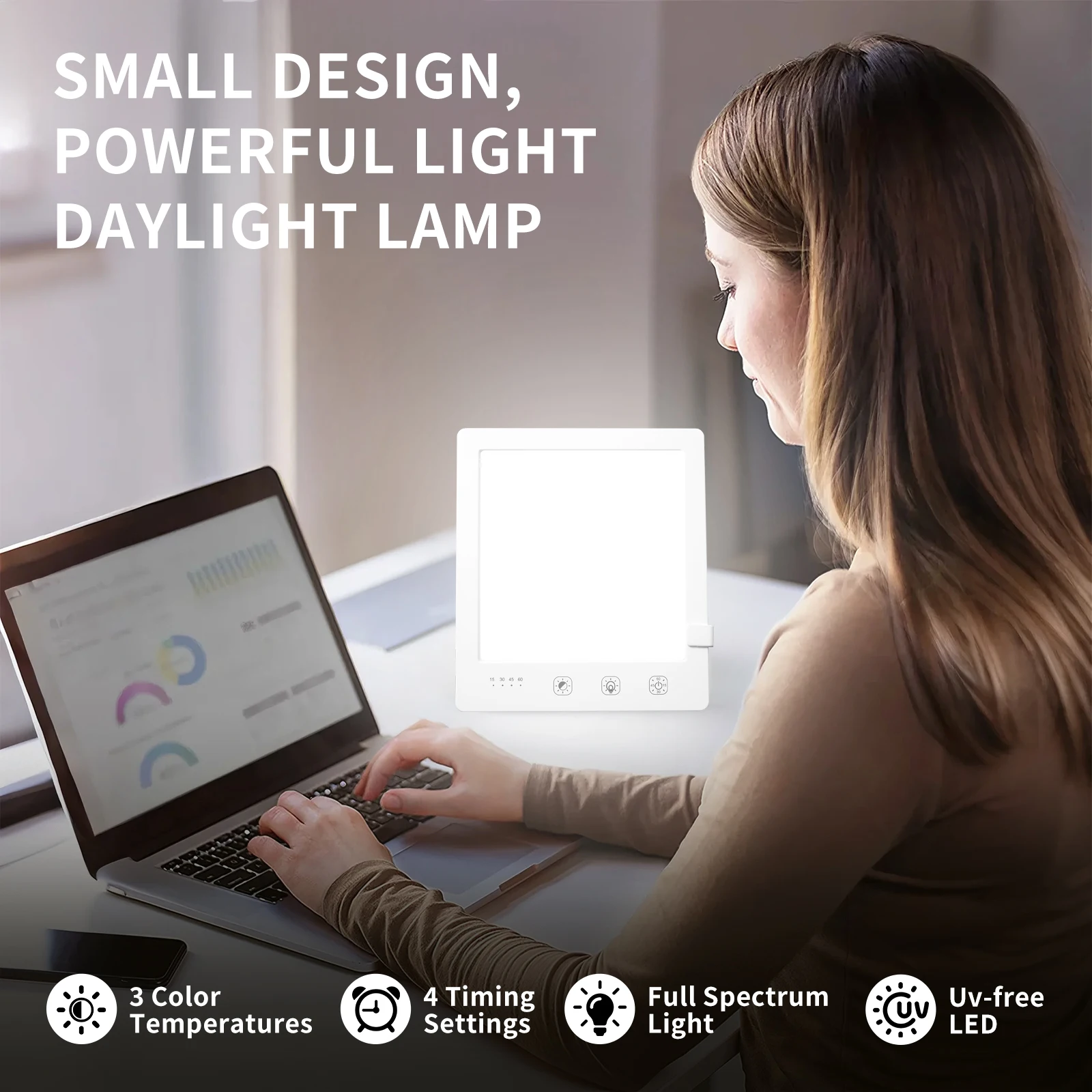 LED Dayligh lamp with 4-level timing function and 3-color temperature stepless brightness adjustment, suitable for office work
LED Dayligh lamp with 4-level timing function and 3-color temperature stepless brightness adjustment, suitable for office work