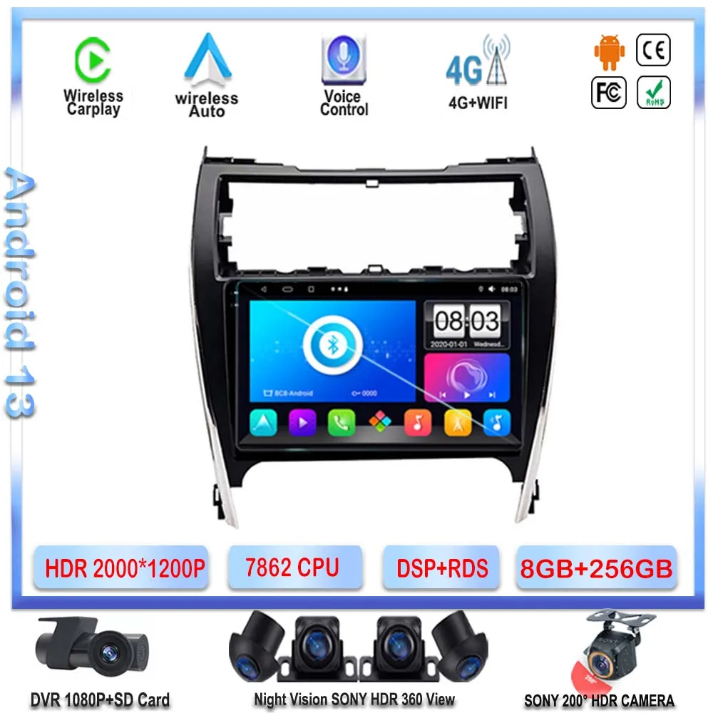 7862 CPU Android 13 For Toyota Camry 7 XV 50 55 2012 2013 2014-2017 Radio DVD Navigation GPS Stereo Head Unit Multimedia Player
7862 CPU Android 13 For Toyota Camry 7 XV 50 55 2012 2013 2014-2017 Radio DVD Navigation GPS Stereo Head Unit Multimedia Player