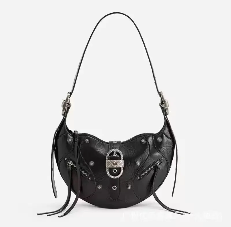 JW PEI Tessa Crescent Underarm Bag Women, Crushed Vegan Leather Rivet Shoulder Purse, Punk Biker Style Crossbody Hobo Bag
JW PEI Tessa Crescent Underarm Bag Women, Crushed Vegan Leather Rivet Shoulder Purse, Punk Biker Style Crossbody Hobo Bag