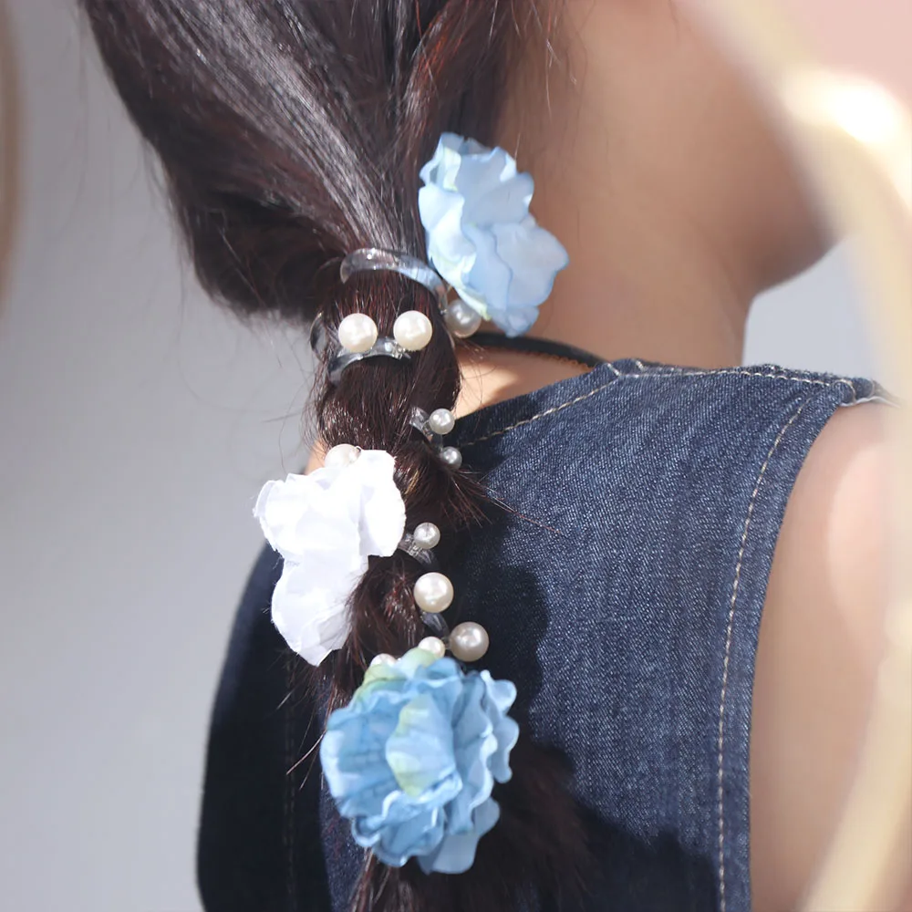 Fresh Flower Telephone Wire Hair Rope Pearls Straight Telephone Line Headband Ponytail Holder Elastic Braid Hair Tie
Fresh Flower Telephone Wire Hair Rope Pearls Straight Telephone Line Headband Ponytail Holder Elastic Braid Hair Tie