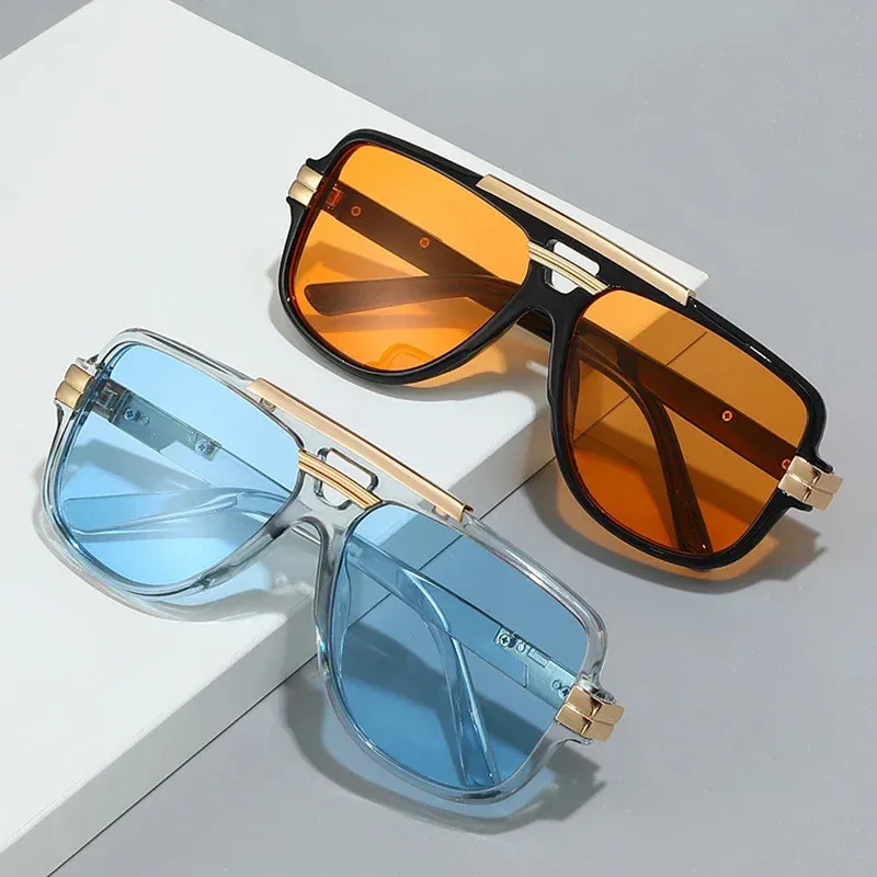 Retro Square Double Bridges Men Sunglasses Fashion Brand Designer Shades UV400 Women Gradient Sunglasses
Retro Square Double Bridges Men Sunglasses Fashion Brand Designer Shades UV400 Women Gradient Sunglasses
