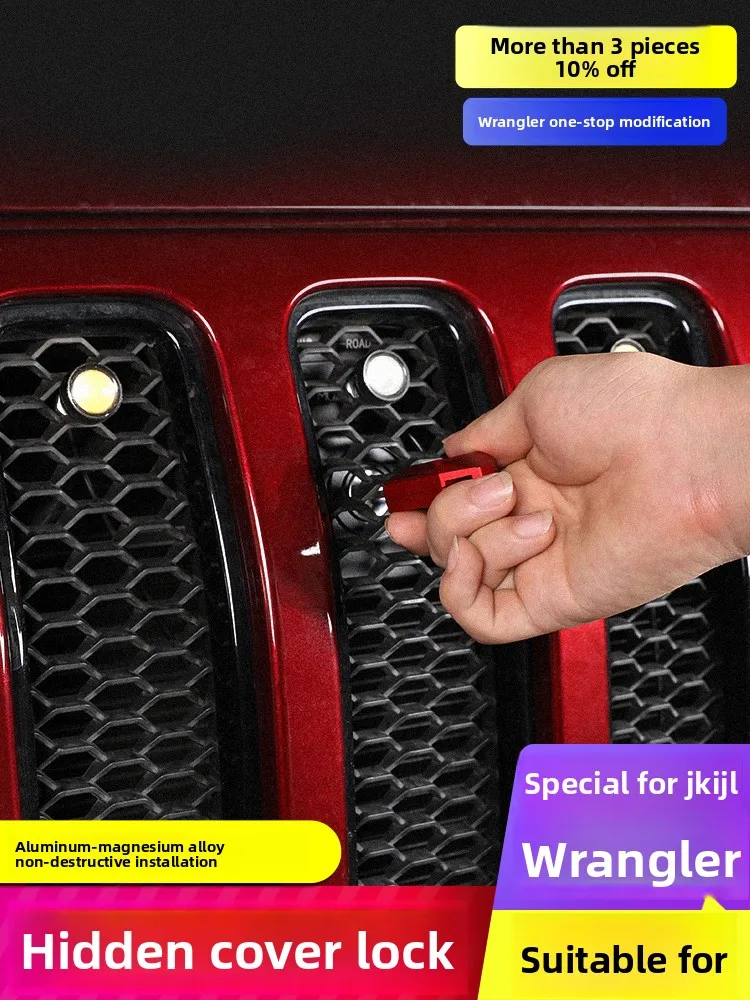 Hidden Hood Lock Buckle for 18-24 Wrangler JL Gladiator JT 4XE Grille Modification Vehicle Accessory
Hidden Hood Lock Buckle for 18-24 Wrangler JL Gladiator JT 4XE Grille Modification Vehicle Accessory