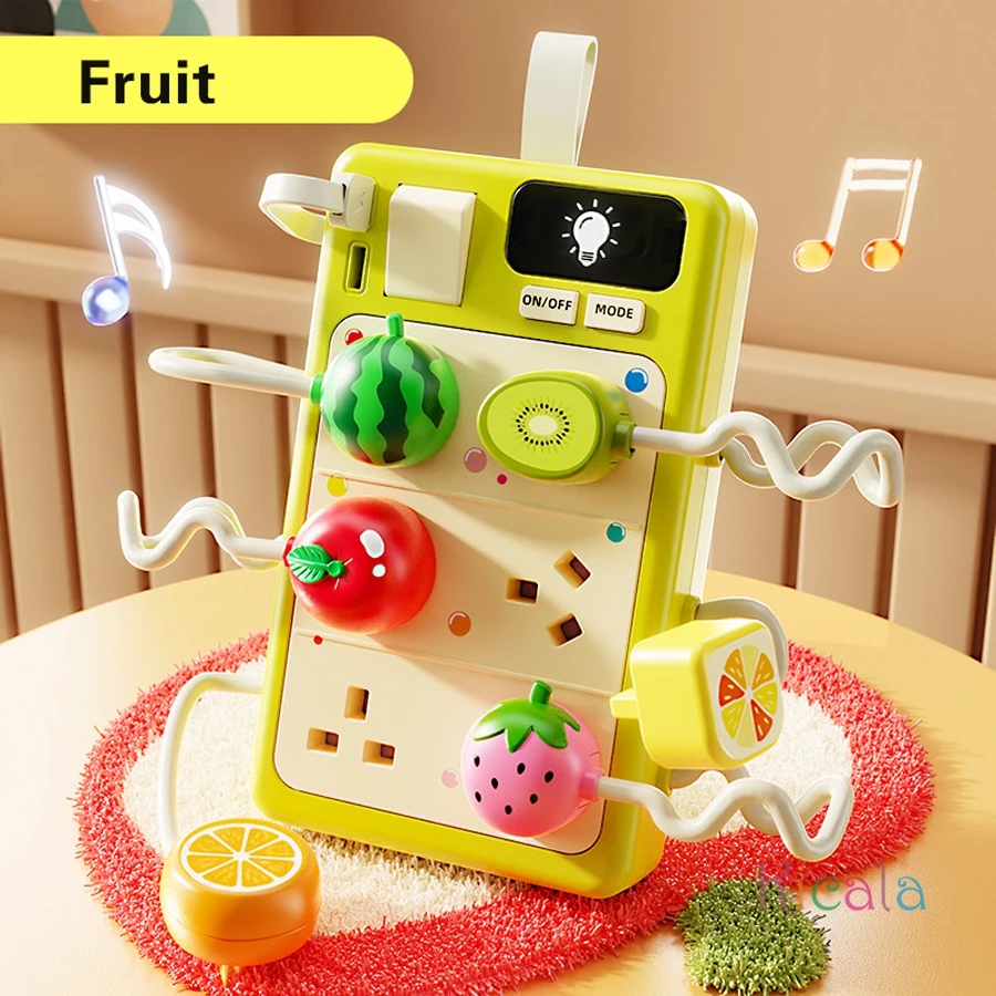 Montessori Fruit Socket Busy Board Toy for Toddlers Interactive Plug Matching Game Educational Sensory Toy for Baby Boy Girl
Montessori Fruit Socket Busy Board Toy for Toddlers Interactive Plug Matching Game Educational Sensory Toy for Baby Boy Girl