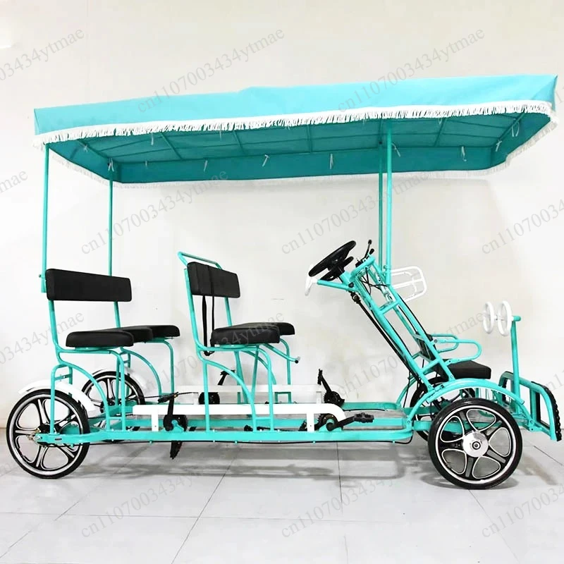 4 Seats Adult Pedal Tandem Bicycle London Tourist Rickshaw Road Bike for Park Zoo Passenger Sightseeing
4 Seats Adult Pedal Tandem Bicycle London Tourist Rickshaw Road Bike for Park Zoo Passenger Sightseeing