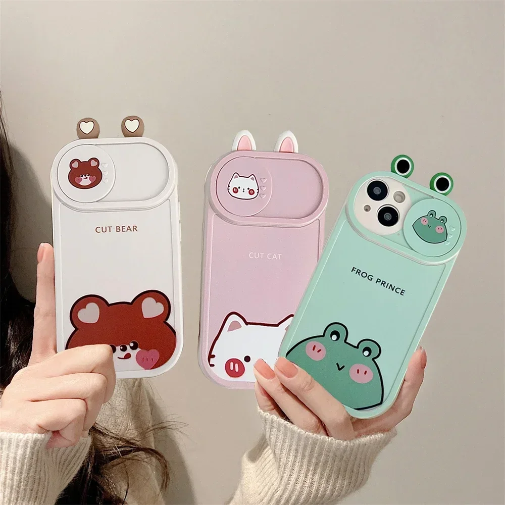 Korean Cute 3D Ears Bear Pull Push Window Phone Case for IPhone 15 14 13 12 11 Pro Max XS XR 7 8 Plus Cream Wave Edge Soft Cover
Korean Cute 3D Ears Bear Pull Push Window Phone Case for IPhone 15 14 13 12 11 Pro Max XS XR 7 8 Plus Cream Wave Edge Soft Cover