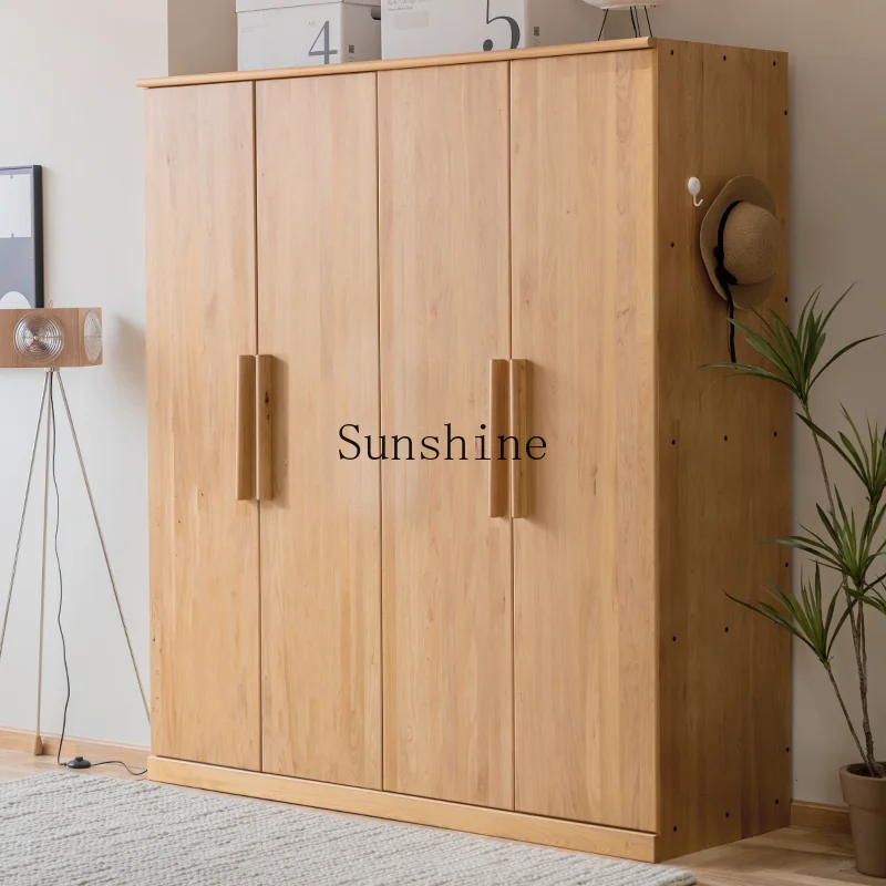 Solid wood storage large wardrobe Japanese furniture bedroom home modern simplicity
Solid wood storage large wardrobe Japanese furniture bedroom home modern simplicity