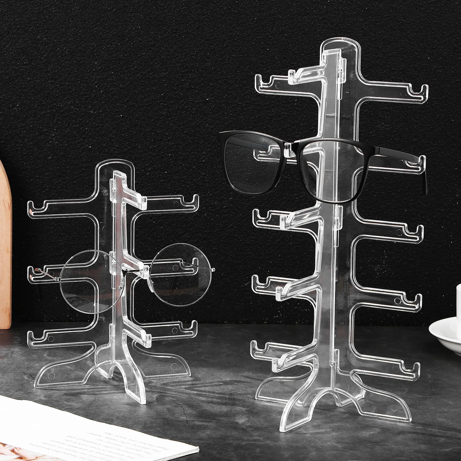 2 pcs Glasses Display Stand Transparent Sunglasses Holder Rack Multi-Tier Eyeglass Stand Lightweight Large Capacity for Glasses
2 pcs Glasses Display Stand Transparent Sunglasses Holder Rack Multi-Tier Eyeglass Stand Lightweight Large Capacity for Glasses