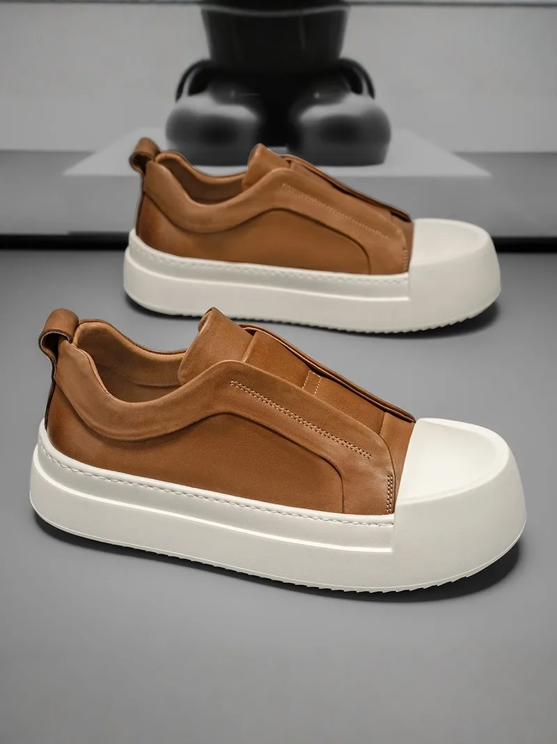 Men's Summer Casual Thick Bottom Slip-On Shoes Leather Surface Sports Work Fashion Shoes Comfortable Breathable Wear Resistant
Men's Summer Casual Thick Bottom Slip-On Shoes Leather Surface Sports Work Fashion Shoes Comfortable Breathable Wear Resistant