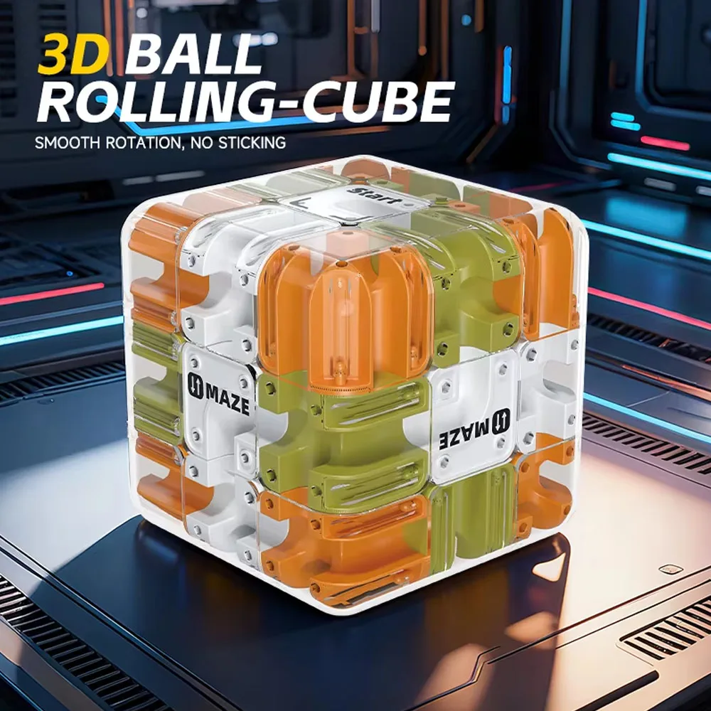 3D Puzzle Ball-Rolling Magic Cube Maze Children Labyrinth Fidgeting Toy Logical Thinking Stress Relief Educational Birthday Gift
3D Puzzle Ball-Rolling Magic Cube Maze Children Labyrinth Fidgeting Toy Logical Thinking Stress Relief Educational Birthday Gift