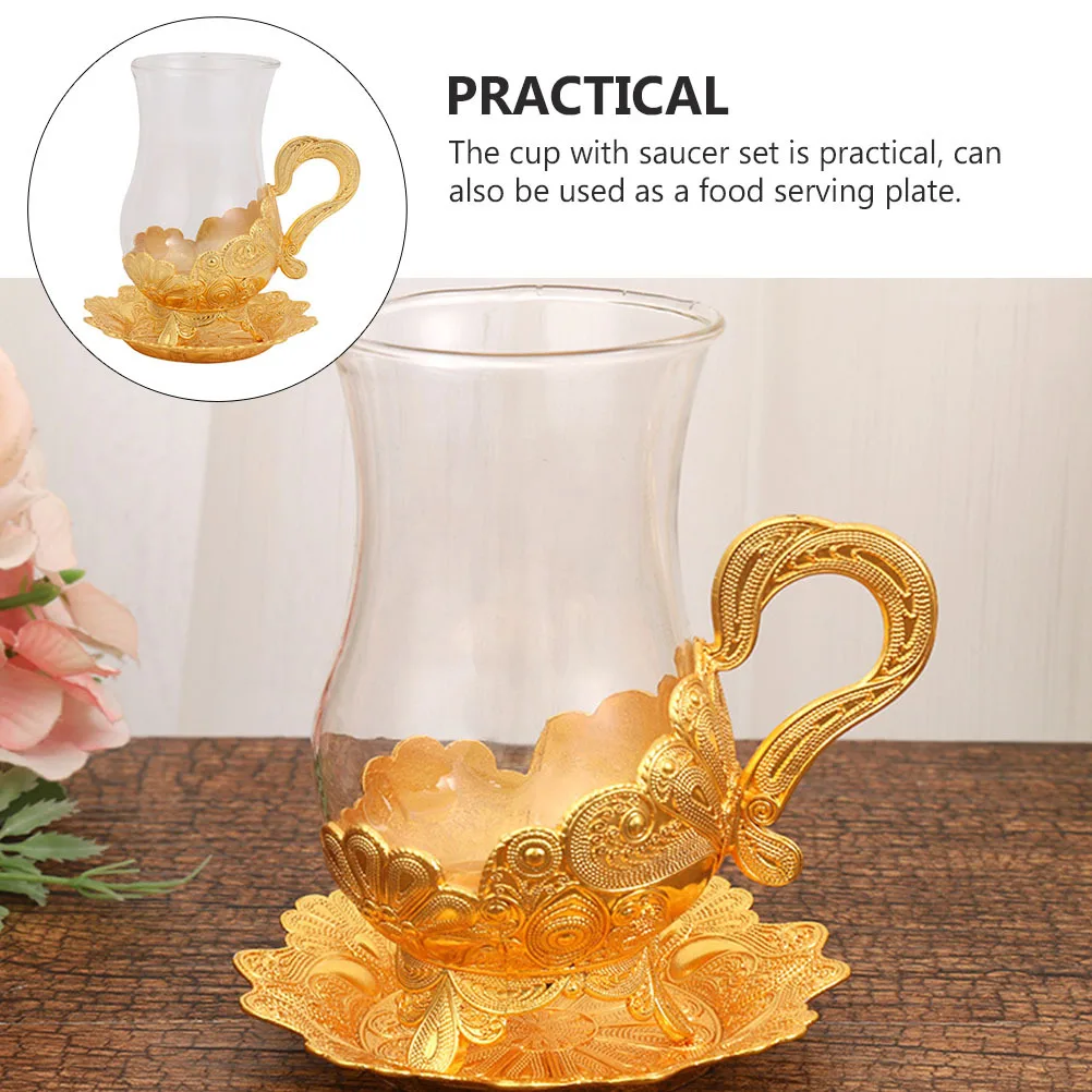 1Set Zinc Alloy Glass Cup Tea Cup Set Retro Design Comfort Handle Dishwasher Safe Serving Set for Office Home Cafe Afternoon Tea
1Set Zinc Alloy Glass Cup Tea Cup Set Retro Design Comfort Handle Dishwasher Safe Serving Set for Office Home Cafe Afternoon Tea