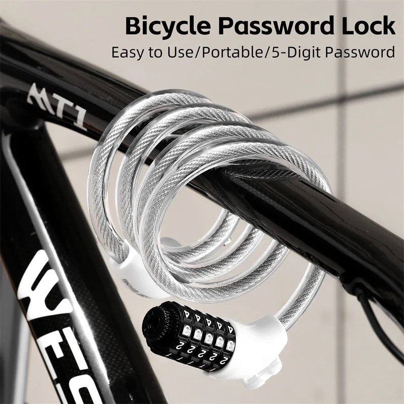 WEST BIKING 5 Digit Bike Anti Theft Chain Lock Foldable 120cm Cable Lock High Security Scooter Steel Lock Bicycle Accessories
WEST BIKING 5 Digit Bike Anti Theft Chain Lock Foldable 120cm Cable Lock High Security Scooter Steel Lock Bicycle Accessories