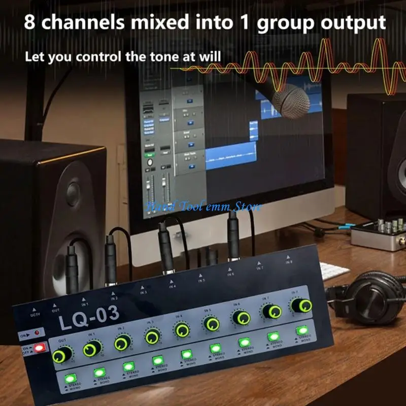 H37F 4/8 Channel Metal Mixer Device For Instrument And Microphones With 6.5mm Plugs
H37F 4/8 Channel Metal Mixer Device For Instrument And Microphones With 6.5mm Plugs