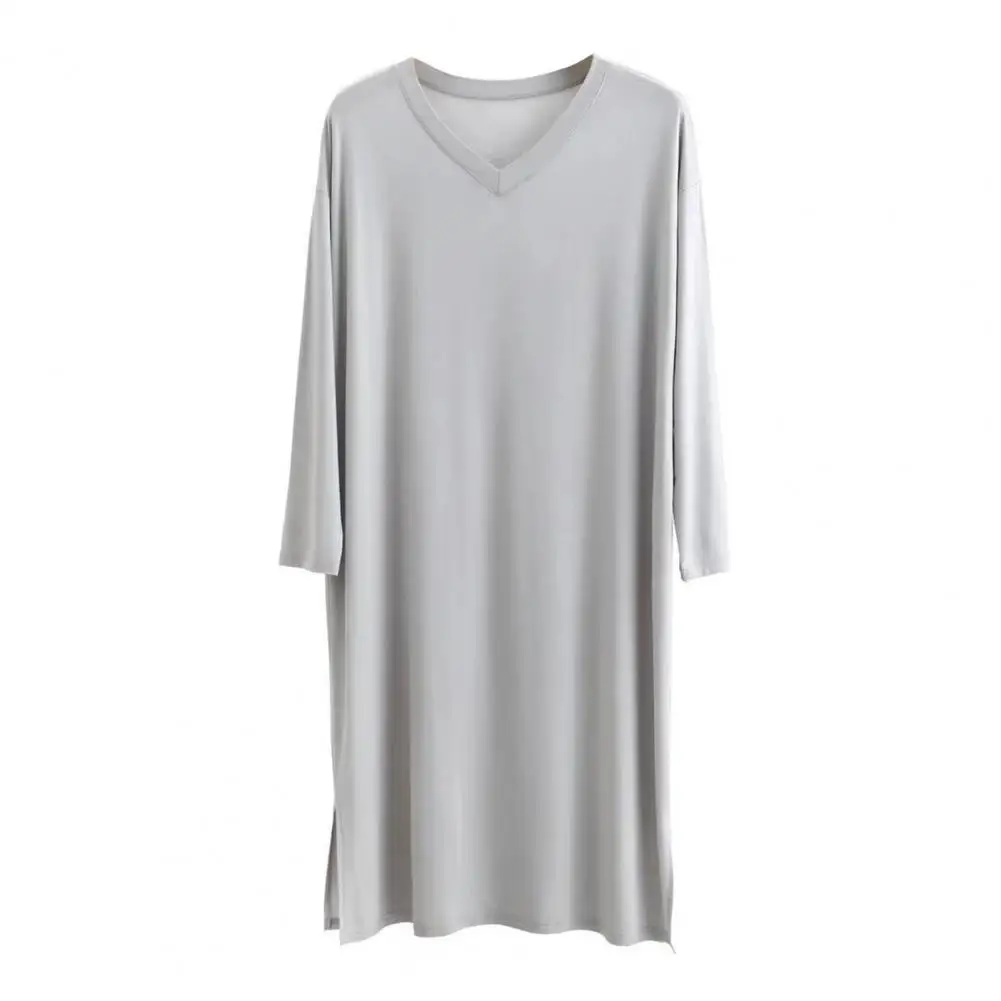 Удобный мужской халат с V-образным вырезом, ночная рубашка с длинным рукавом из мягкой модальной ткани, повседневная свободная домашняя одежда для сна
Удобный мужской халат с V-образным вырезом, ночная рубашка с длинным рукавом из мягкой модальной ткани, повседневная свободная домашняя одежда для сна