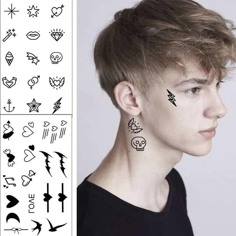 Tattoo Sticker Star Lightning Dinosaur Bird Cross Flash MakeupTemporary Waterproof Finger Face Hand Fake Body Art for Men Women
Tattoo Sticker Star Lightning Dinosaur Bird Cross Flash MakeupTemporary Waterproof Finger Face Hand Fake Body Art for Men Women