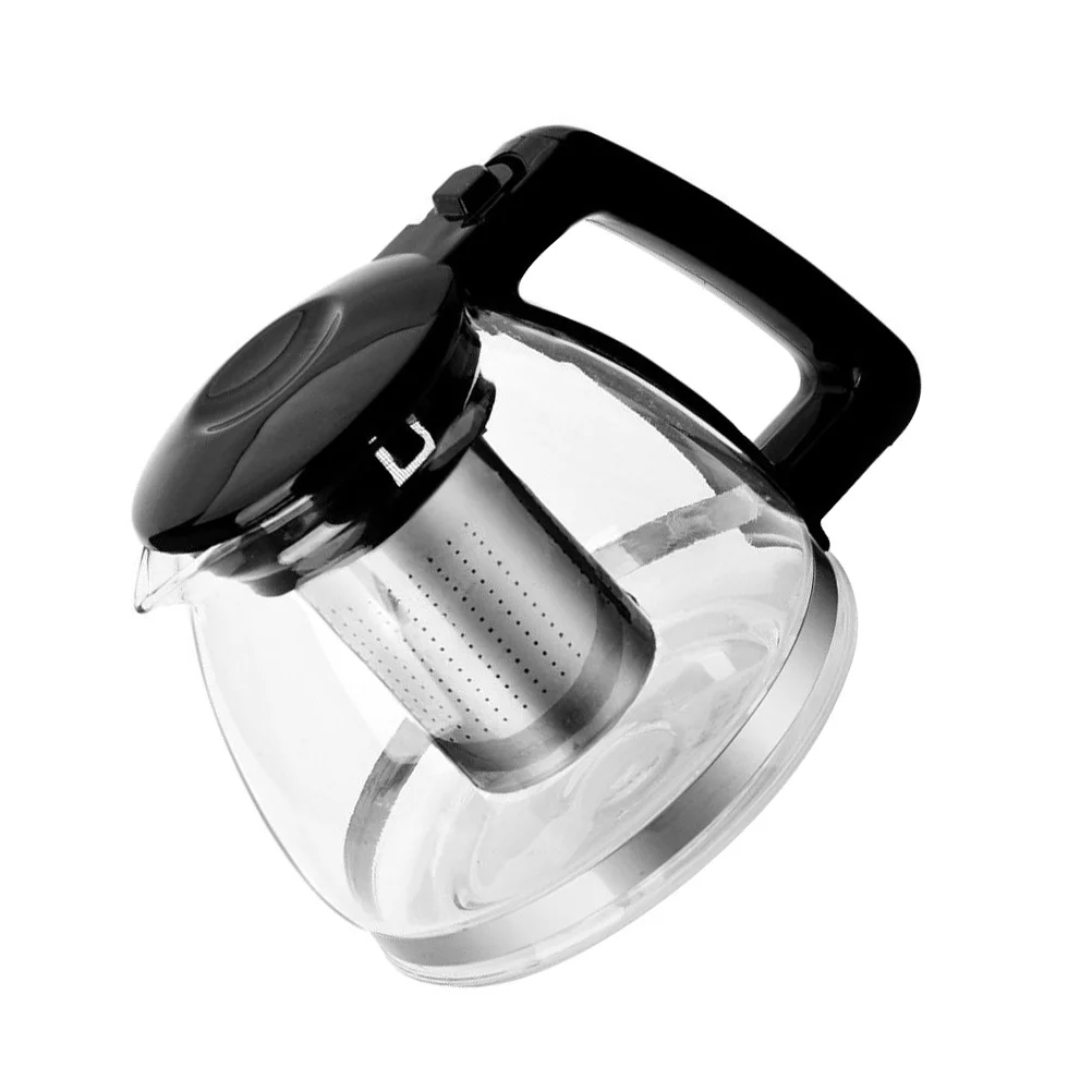 Stainless Steel Glass Teapot 1L Infuser Tea Kettle Home Office Blooming Loose Tea Teapot Smooth Pour Comfortable Grip
Stainless Steel Glass Teapot 1L Infuser Tea Kettle Home Office Blooming Loose Tea Teapot Smooth Pour Comfortable Grip