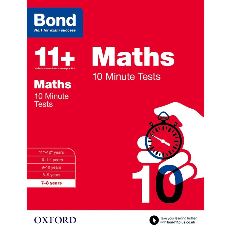 BOND 11 10 MINUTE TESTS MATHS 78 YRS Bond 11 Oxford University Press 9780192740564 Book
BOND 11 10 MINUTE TESTS MATHS 78 YRS Bond 11 Oxford University Press 9780192740564 Book
