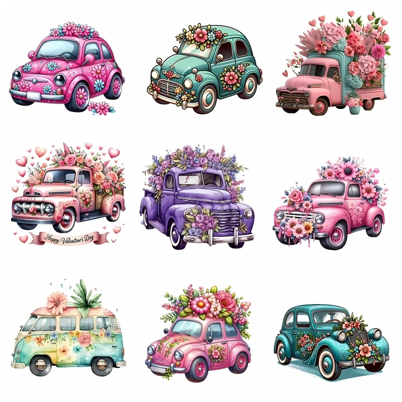 15CM cartoon colored flower car Iron-On Transfers Sticker For T-Shirts DIY Heat Transfer for children Clothes Stickers
15CM cartoon colored flower car Iron-On Transfers Sticker For T-Shirts DIY Heat Transfer for children Clothes Stickers