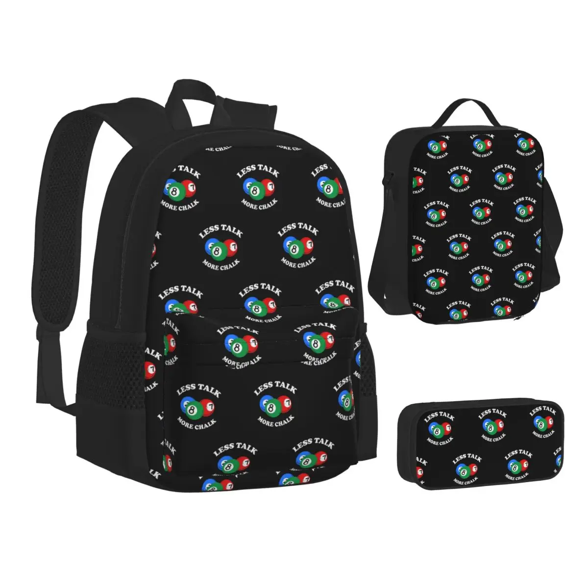8 Ball Billiards Pool Eight-ball Backpacks Students Bookbag School Bags Children Rucksack Lunch Bag Pen Bag Three-Piece Set
8 Ball Billiards Pool Eight-ball Backpacks Students Bookbag School Bags Children Rucksack Lunch Bag Pen Bag Three-Piece Set