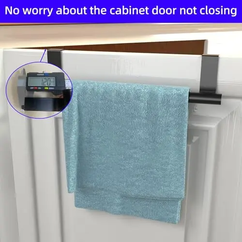 Stainless Steel Over-The-Cabinet Towel Holder For Kitchen Doors, Matte Black Finish, 2-Pack, Fits Up To 0.8 Inch Thickness
Stainless Steel Over-The-Cabinet Towel Holder For Kitchen Doors, Matte Black Finish, 2-Pack, Fits Up To 0.8 Inch Thickness