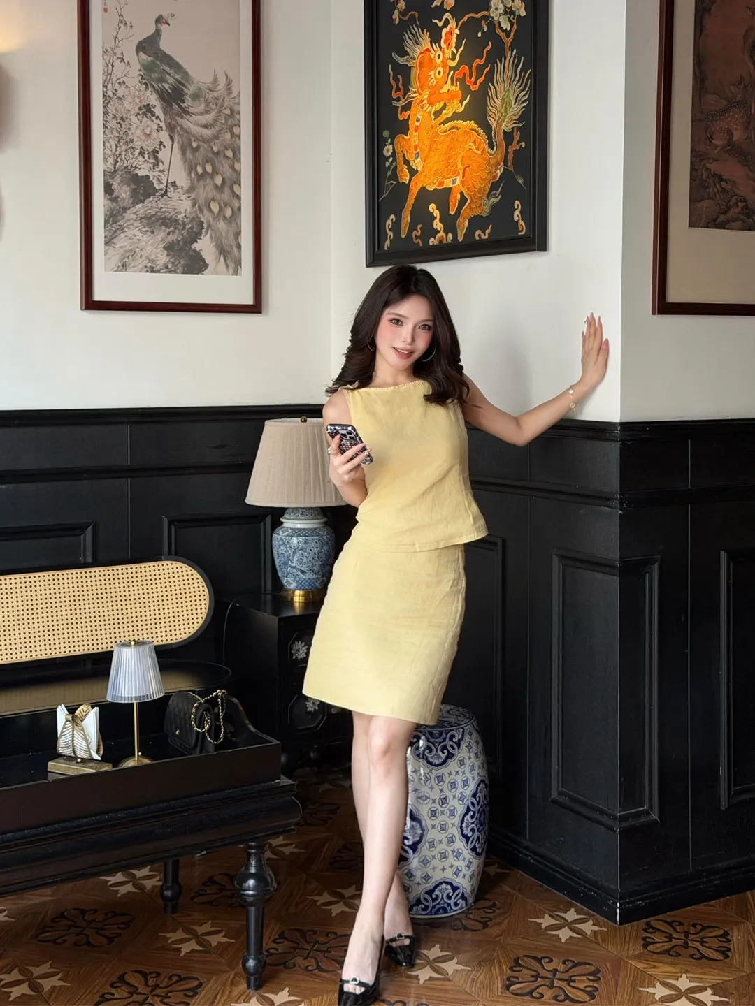 Summer 2026 Fashion Yellow Sleeveless Women's Dress Slim Fit High Waist Skirt Set Casual Style Polyester Fiber Two-Piece Suit
Summer 2026 Fashion Yellow Sleeveless Women's Dress Slim Fit High Waist Skirt Set Casual Style Polyester Fiber Two-Piece Suit