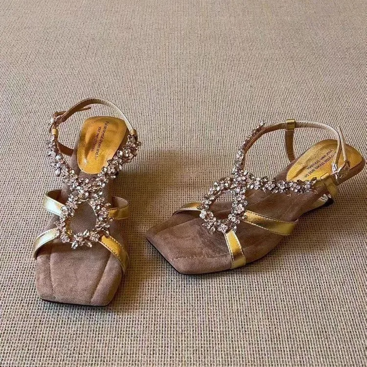 Square-Toe Rhinestone Comfortable Wedge Roman Sandals for Women Spring and Summer,Gold Ankle Strap Open Toe,26 Styles of Sandals
Square-Toe Rhinestone Comfortable Wedge Roman Sandals for Women Spring and Summer,Gold Ankle Strap Open Toe,26 Styles of Sandals