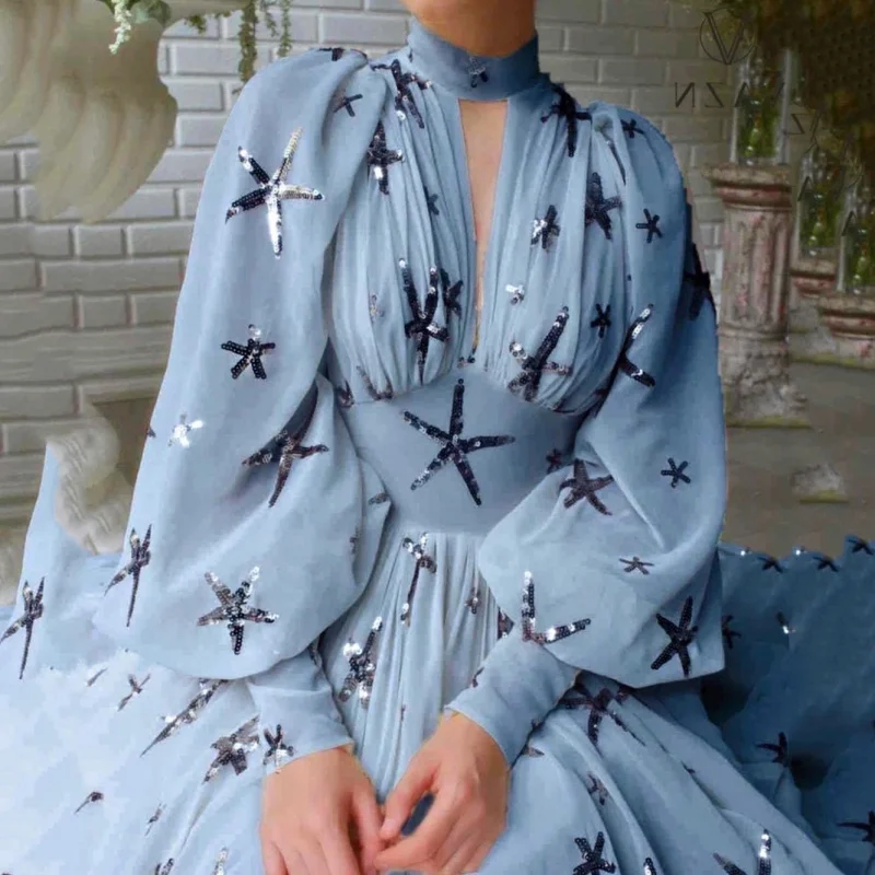 2025 New Multi-Color Half Turtleneck Sequined Slit Lantern Sleeve Formal Swing Chiffon Women's Fashion Dress C001
2025 New Multi-Color Half Turtleneck Sequined Slit Lantern Sleeve Formal Swing Chiffon Women's Fashion Dress C001