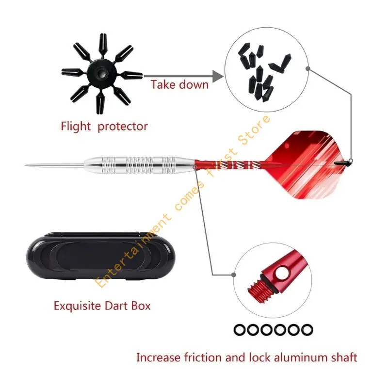 1 Set Professional Steel Tip Darts Set Metal Darts Needle Set with Carrying Case 55KD
1 Set Professional Steel Tip Darts Set Metal Darts Needle Set with Carrying Case 55KD