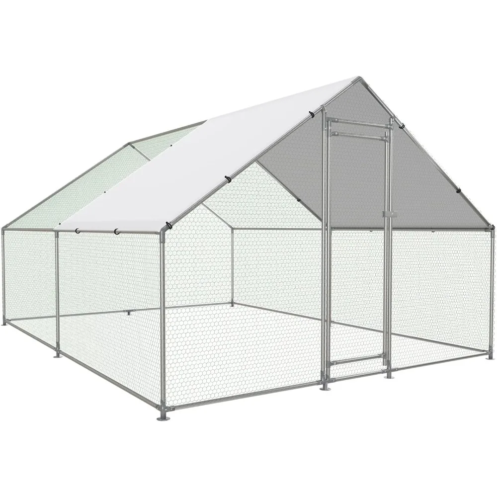 Large Metal Chicken Coop Walk-in Poultry Cage with Water-Resident and Anti-UV Cover Duck Rabbit Cat House Outdoor Chicken Run
Large Metal Chicken Coop Walk-in Poultry Cage with Water-Resident and Anti-UV Cover Duck Rabbit Cat House Outdoor Chicken Run