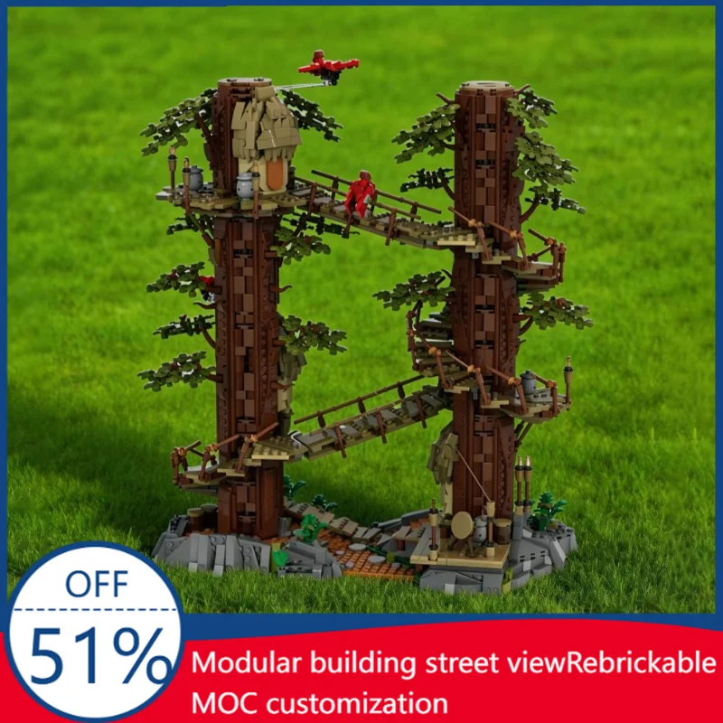 3289 Parts MOC 009 Tree Top Scene Model Building Blocks Children Educational Assembly Toys Boys Birthday Creative Display Gifts
3289 Parts MOC 009 Tree Top Scene Model Building Blocks Children Educational Assembly Toys Boys Birthday Creative Display Gifts