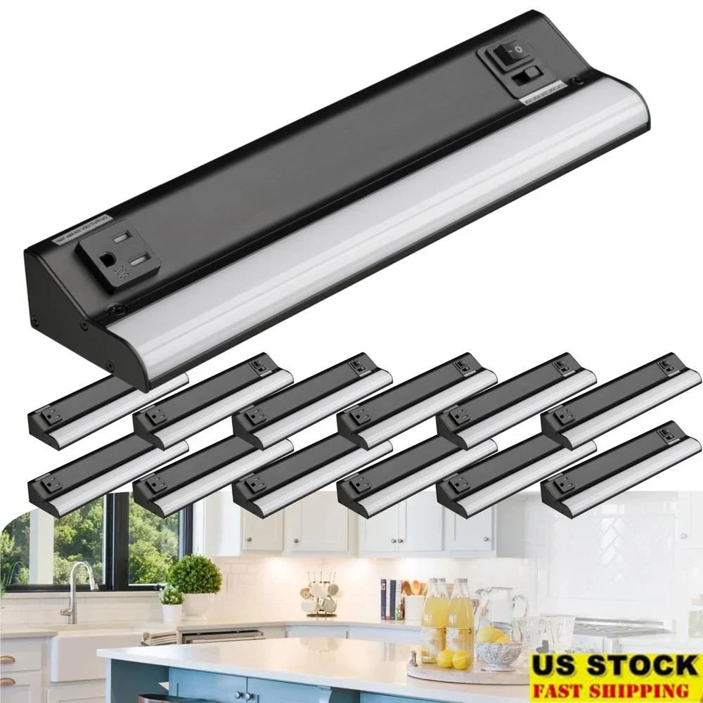 12Inch LED Under Cabinet Light 5CCT with Power Receptacles Dimmable Task Lighting 430 Lumens 90 CRI Tamper Resistant Direct Wire
12Inch LED Under Cabinet Light 5CCT with Power Receptacles Dimmable Task Lighting 430 Lumens 90 CRI Tamper Resistant Direct Wire