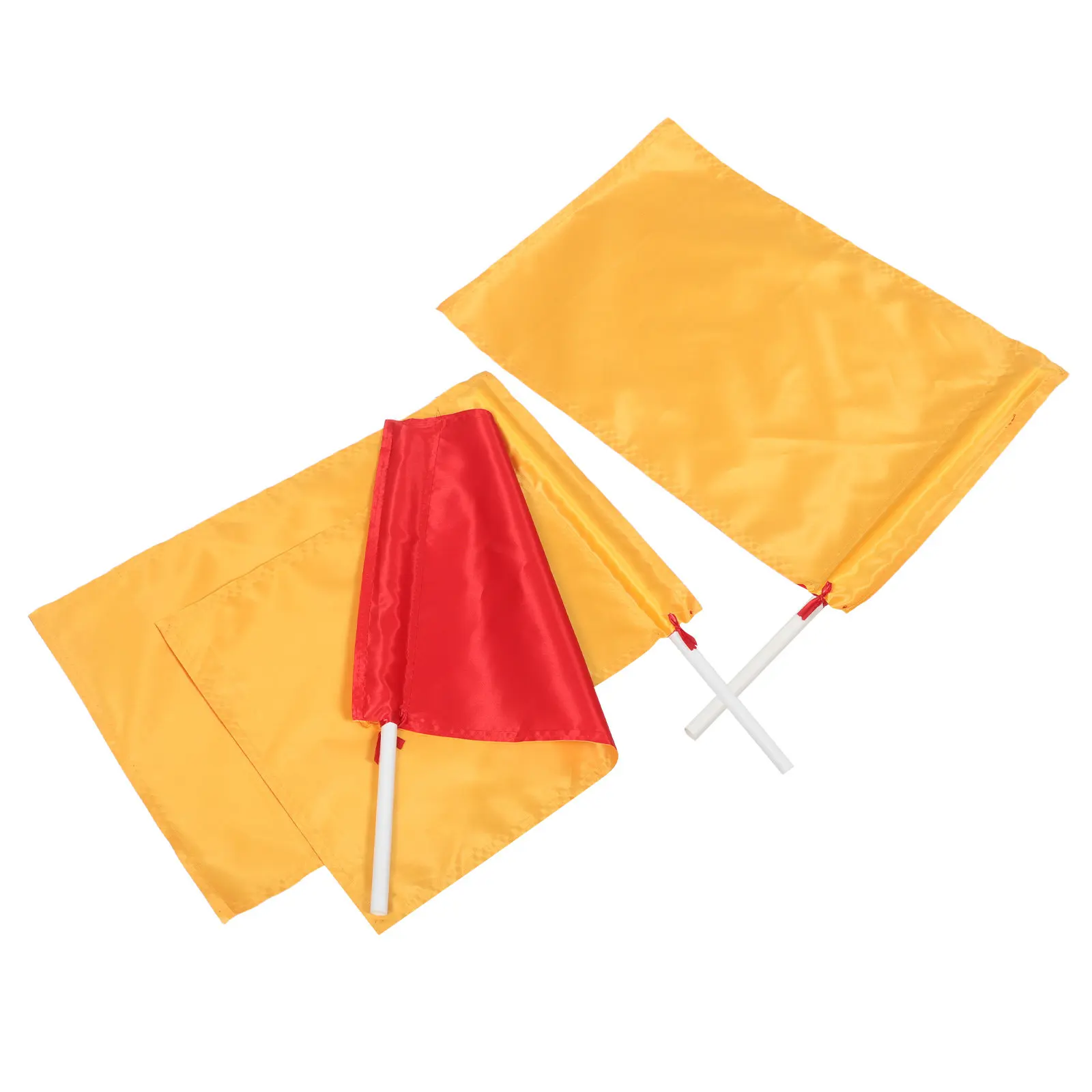 3Pcs Racing Flags on Sticks Red Yellow Double Color Handheld Flags for Soccer Volleyball Referee Signal Competition Sports
3Pcs Racing Flags on Sticks Red Yellow Double Color Handheld Flags for Soccer Volleyball Referee Signal Competition Sports