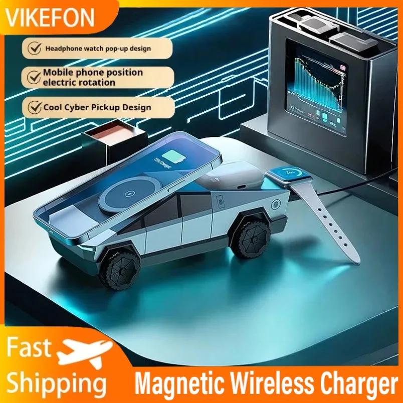 Магнитное беспроводное зарядное устройство 3 в 1, модель автомобиля, дизайнерская подставка для телефона для Magsafe iPhone 16-12, Apple Watch 10 ~ 2 SE AirPods
Магнитное беспроводное зарядное устройство 3 в 1, модель автомобиля, дизайнерская подставка для телефона для Magsafe iPhone 16-12, Apple Watch 10 ~ 2 SE AirPods