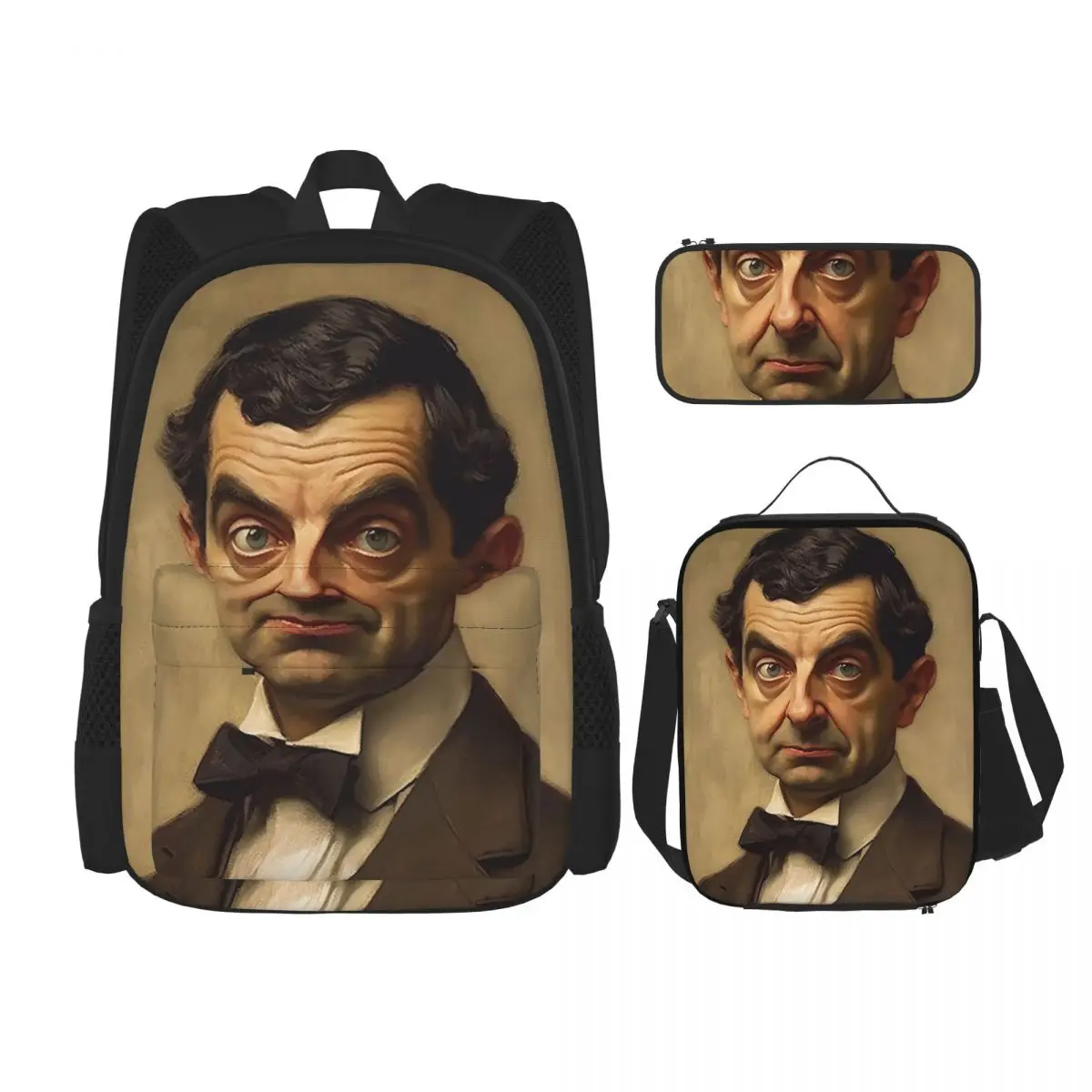 Mr Bean Whistler Mother Backpacks Boys Girls Bookbag School Bags Rucksack Lunch Bag Pen Bag Three-Piece Set
Mr Bean Whistler Mother Backpacks Boys Girls Bookbag School Bags Rucksack Lunch Bag Pen Bag Three-Piece Set