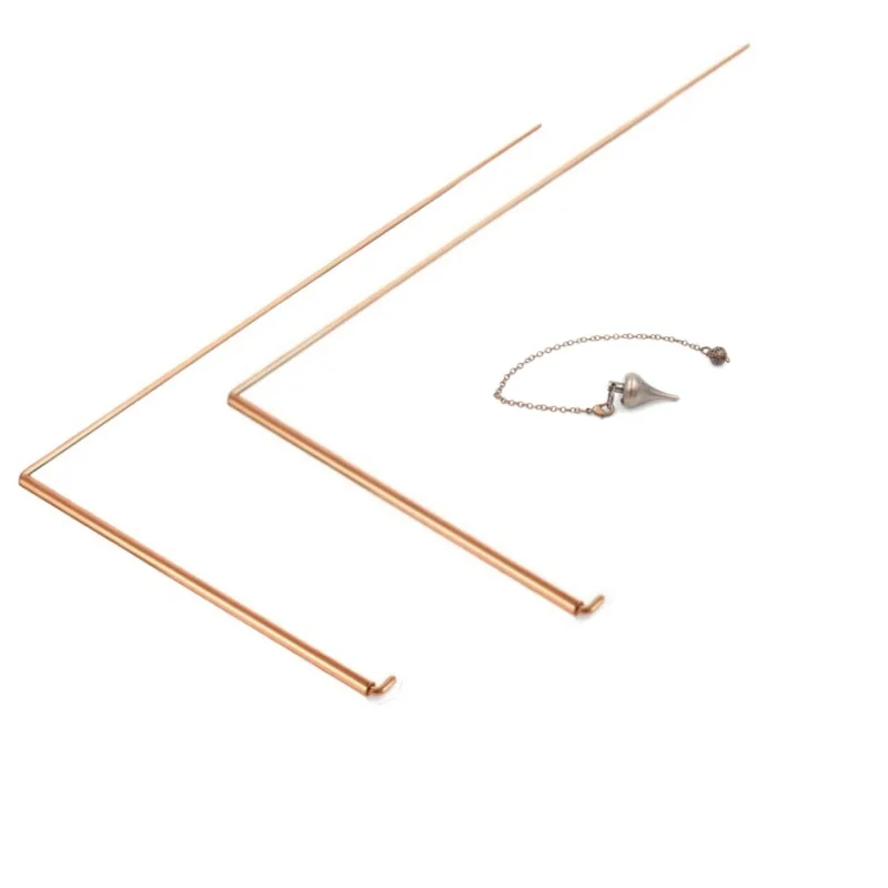 99.9% Copper Dowsing Rods - 2PCS Divining Rods with 1 Pendulos - for Divining Water, Treasure, Buried Items Etc
99.9% Copper Dowsing Rods - 2PCS Divining Rods with 1 Pendulos - for Divining Water, Treasure, Buried Items Etc