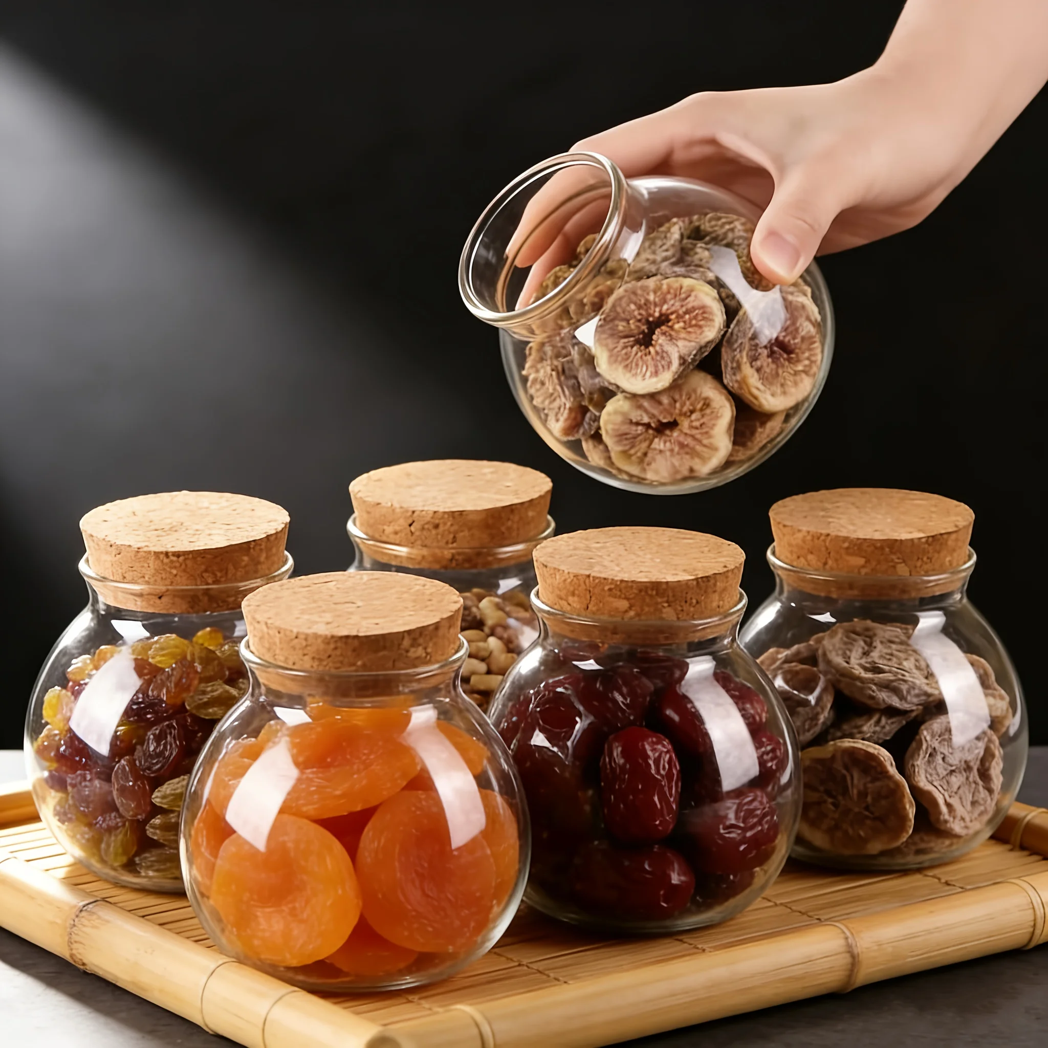 Set Of 6pcs 16.91oz Clear Glass Storage Canister, Round Decorative Small Container Jar For Coffee, Spice, Candy, Salt, Cookie, Condiment, Sugar
Set Of 6pcs 16.91oz Clear Glass Storage Canister, Round Decorative Small Container Jar For Coffee, Spice, Candy, Salt, Cookie, Condiment, Sugar