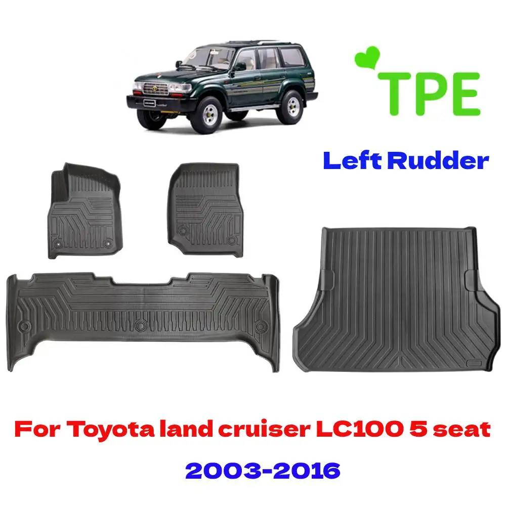 3D коврики для багажника для Toyota Land Cruiser LC100 2003-2016 5-местные противоскользящие водонепроницаемые аксессуары TPE
3D коврики для багажника для Toyota Land Cruiser LC100 2003-2016 5-местные противоскользящие водонепроницаемые аксессуары TPE