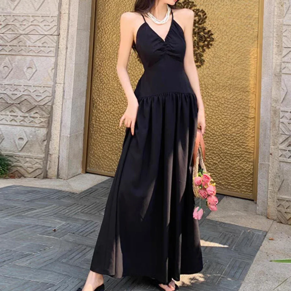 Casual Dress Backless Dress Daily Casual Wear Suitable For All Seasons V Neckline Microelasticity Dress For Women
Casual Dress Backless Dress Daily Casual Wear Suitable For All Seasons V Neckline Microelasticity Dress For Women