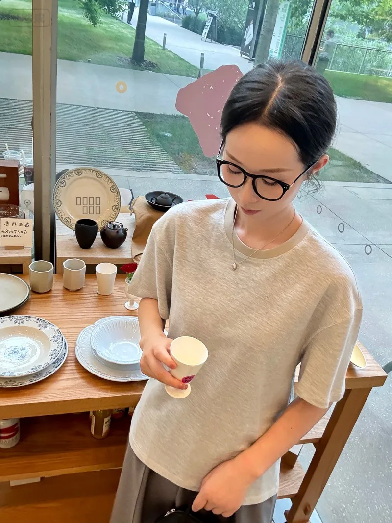 Льняная футболка ALIN из трикотажного полотна двойного плетения, свободного кроя, универсальная, повседневная, с круглым вырезом, из льняной ткани
Льняная футболка ALIN из трикотажного полотна двойного плетения, свободного кроя, универсальная, повседневная, с круглым вырезом, из льняной ткани