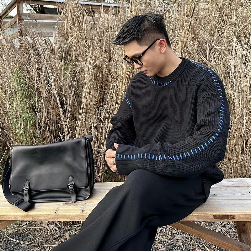 Handmade Knitted Heavyweight Sweater Men's Trendy Brand Ins Couple round Ne Color Blo Knitwear Autumn Winter Large Size
Handmade Knitted Heavyweight Sweater Men's Trendy Brand Ins Couple round Ne Color Blo Knitwear Autumn Winter Large Size